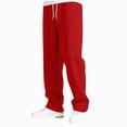 thumbnail image 2 of CAUYDY Youth Boy's Baggy Sweatpants Kis Straight Leg Open Bottom Casual Pants Tween Elastic Waist Athletic Joggers Sweat Pants With Pockets Red Sizes 15-16 Years, 2 of 5