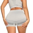 thumbnail image 5 of YOIAVAIOY Women Impact Booty Shorts Low Rise Hidden Scrunch Butt Lifting Seamless Shorts Workout Gym Running Biker Hot Shorts Gray XL, 5 of 7
