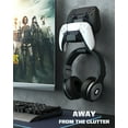 thumbnail image 6 of MoKo Game Controller Holder, Dual Gamepad & Headsets Wall Mount Stand for Xbox One, PS4, PS5, Switch Game Accessories, Black, 6 of 8