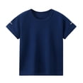 thumbnail image 1 of Zpanxa Boys Athletic Shirts Solid Color Round Neck Short Sleeve Sports Top Comfortable Running Tee With Polyester 9-10 Years, 1 of 5