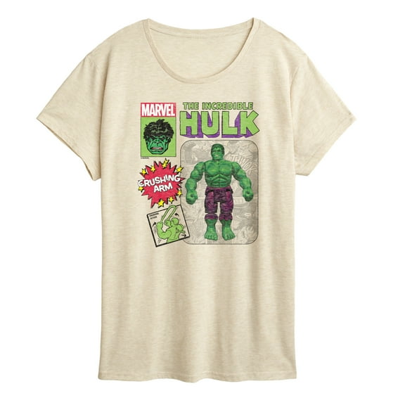 Marvel Hulk - Action Figure - Women's Short Sleeve Graphic T-Shirt