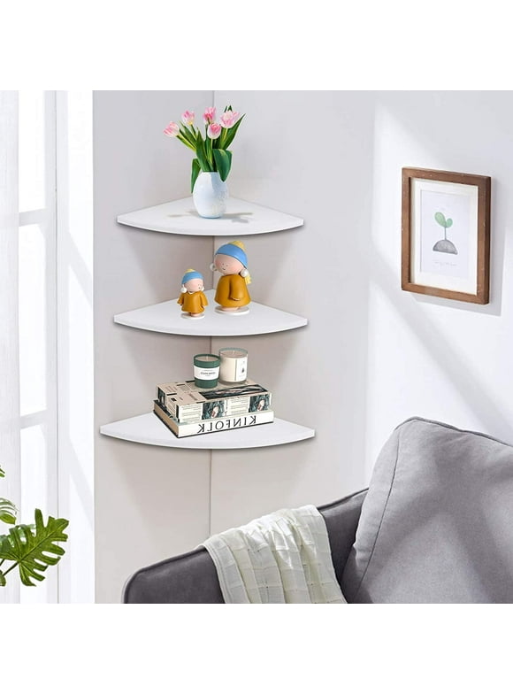 Floating Corner Shelves in Wall Shelves