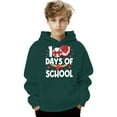 thumbnail image 3 of 100 Days of School Sweatshirt for Kids - Boys Girls Letter Graphic Long Sleeve Preppy Back to School Hoodie, 3 of 3