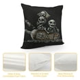 thumbnail image 4 of Orinice Skeleton Pirate Bottle Graphic Decorative Throw Pillow Cover for Home Couch Living Room Bed Sofa, Aesthetic Cushion Case, 1PC 22x22in, 4 of 5