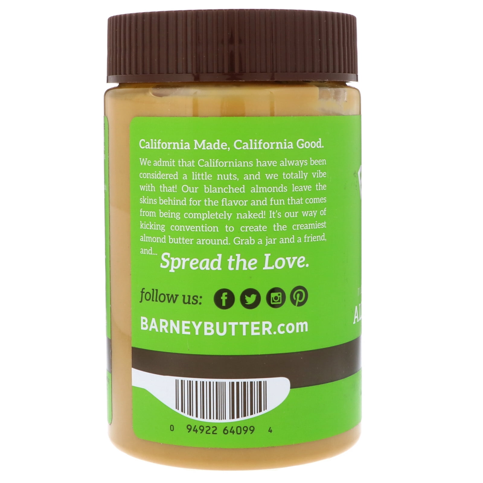 Barney Butter Almond Butter Crunchy, 16 oz