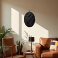 thumbnail image 5 of Canvas Wall Art Mosaic Tile Decoration Black Black Tiles Grid Shiny Surface Oval Framed Canvas Prints Vintage Wall Hanging Decor for Home Decorations 8.6"x11.4", 5 of 7