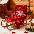 thumbnail image 4 of Home Merry Christmas Throw Blanket, Warm Flannel Fleece Throw Blanket Snowflake Super Soft Throw, Christmas Decorations Gifts for Kids Women, Throws for Couch Sofa Bed, 40x30inches, 4 of 6