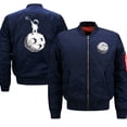 thumbnail image 2 of Ropa con estampado de astronauta de dibujos animados en la luna, chaqueta de estilo hip hop con personalidad, traje de vuelo con bolsillo de otoño, ropa de calle holgada y moderna para hombre, 2 of 5