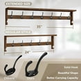 thumbnail image 6 of Coat Rack Wall Mount with Shelf, 17.1 Inches Coat Hooks Wall Mounted, Hat Wall Hooks for Hanging in Entryway, Living Room, Bathroom, Bedroom (Black), 6 of 10