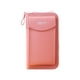 thumbnail image 1 of Minnieouse Cartera de cuero PU para mujer, cremallera de Color sólido, gran capacidad, compartimento para efectivo, bolso para teléfono, Bolsas de mensajero y de hombro Rosa oscuro, 1 of 6