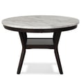 thumbnail image 4 of New Classic Furniture Celeste 5-Pc Faux Marble/Wood Dining Set w/ 4 Chair-Gray, 4 of 12