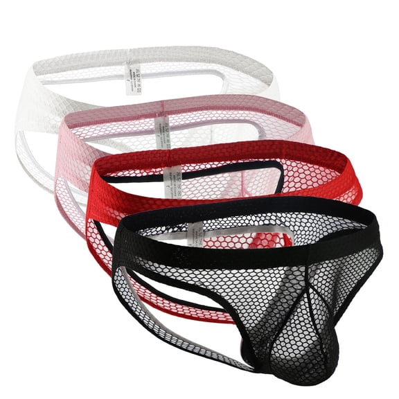 Men Exotic Lingerie Boxer Briefs Breathable Mesh Underwear 4PC Couples Spring Summer Casual Club Party Vacation Sleepwear Nightwear Gifts To Lovers