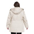 thumbnail image 5 of Soularge Women's Plus Size Jacket Insulated Winter Parka with Removable Hood White 3X, 5 of 10