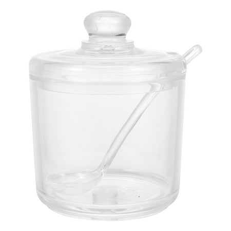 

Homemaxs 1 Set Acrylic Sugar Bowl Seasoning Pot Container with Spoon for Home Kitchen