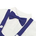 thumbnail image 5 of IBTOM CASTLE Baby Boys Formal 1st Birthday Gentleman Outfits Wedding Suit, Romper+Suspender Short Pants+Bow Tie Baptism Clothes Set, 3-Piece, 5 of 10
