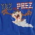 thumbnail image 2 of Looney Tunes Taz for Prez 3 Women's T Shirt, Royal, X-Large, 2 of 6