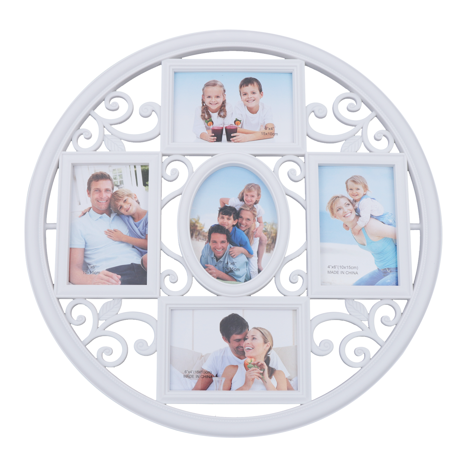 2 Pack Circle Hanging Picture Collage Frame Wall Photo Collage Frames