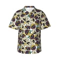 thumbnail image 2 of Picia Happy Skeleton Gentle Cotton Regular Fit Short Sleeve Casual Hawaiian Shirt for Men-X-Large, 2 of 9