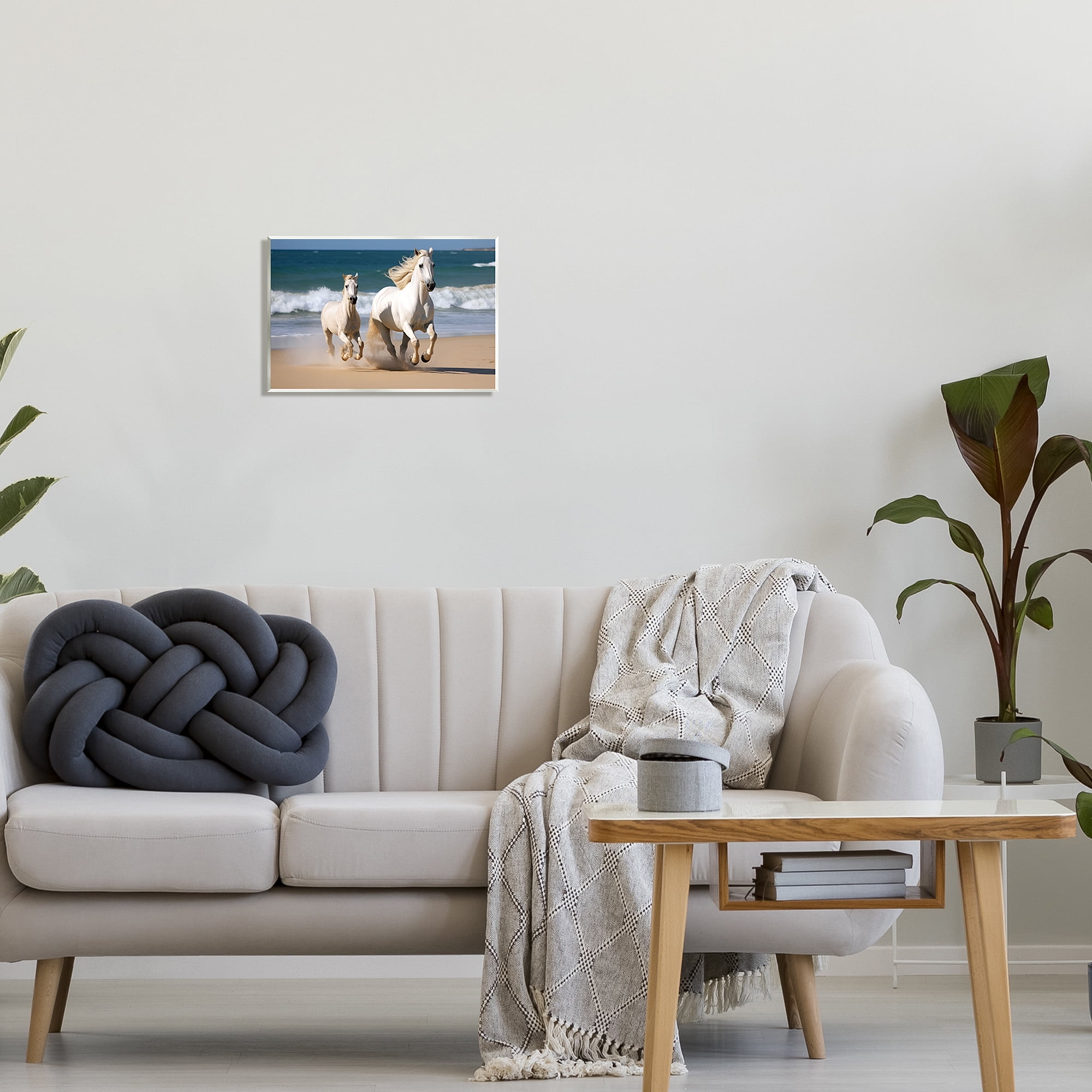 Stupell Industries Trotting Horses on Beach Animals & Insects Photography Unframed Art Print Wall Art, 15 x 10