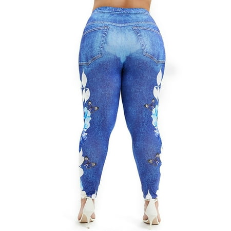 Denim leggings clearance walmart
