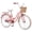 Peach, variant on Dolonm 20" Kids Bike for Ages 7-10, Lightweight High-Carbon Steel Frame Cruiser Bicycle, Girls Bike with Wicker Basket, Rear Seat Rack, No Training Wheels, Pink