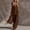 Brown, variant on ClodeEU Women's Linen Blend 2 Piece Outfit, V Neck Short Sleeve Top and Wide Leg Pants Set, Casual Beachwear and Vacation Outfit Army Green,Women's Plus L