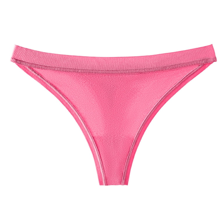 Women Low Rise No Show Panties Thong Solid Color Seamless Briefs