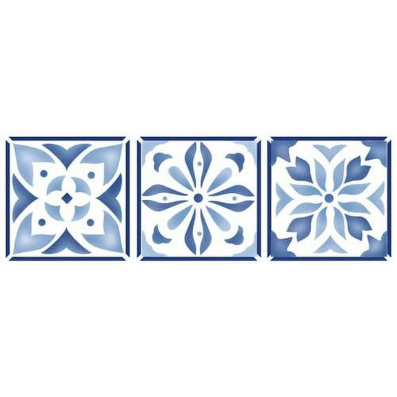 Three Tile Wall Stencil SKU #2289 by Designer Stencils