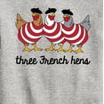 thumbnail image 3 of Instant Message - Three French Hens Funny Christmas - Toddler & Youth Crewneck Fleece Sweatshirt, 3 of 6