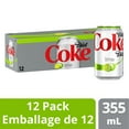 thumbnail image 1 of Diet Coke with Lime 355mL Cans, 12 Pack, 1 of 10