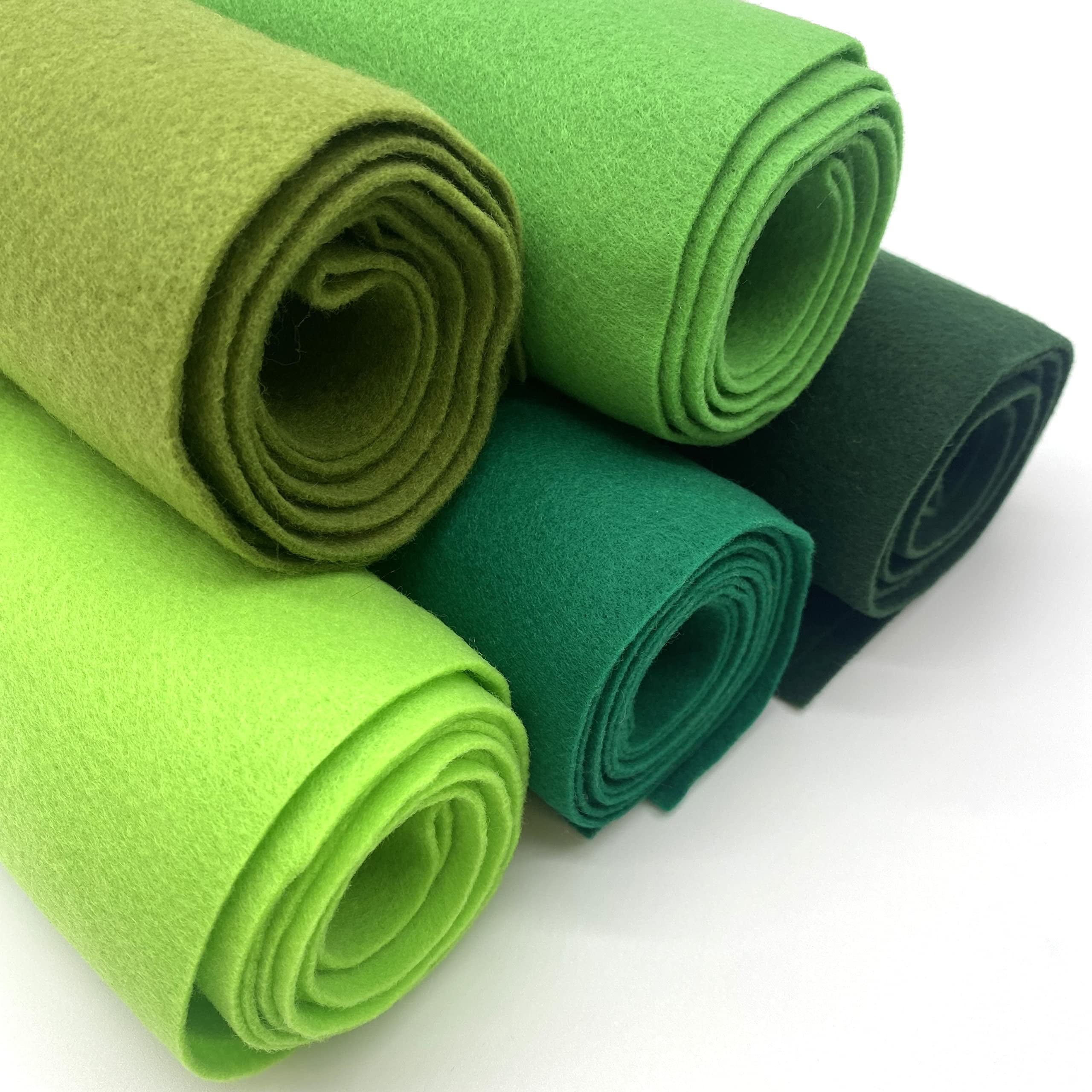 Ice Fabrics Craft Felt Fabric by The Yard - 72" Wide Acrylic Felt for DIY Arts & Crafts - Apple Green - 5 Yards