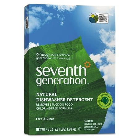 Seventh Generation Natural Automatic Dishwasher Powder Free & Clear 45oz Box 12/Carton 22150CT