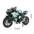 thumbnail image 3 of YoaNJYGR Wall Driving Cars Remote Control 1:12 Kawasak H2R Motorcycle Model Toy Mini Alloy Metal Diecast Motorcycle Model Black Motorcycle Model Toy Sport Motorcycle Racing Motorcycle Model Collection, 3 of 3