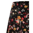 thumbnail image 3 of Women's Versatile Stretchy Pleated Flare Short Skater Skirt FLORALBLACK M, 3 of 4