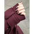 thumbnail image 1 of Chaqueta de lana con doble botonadura y cuello vuelto para mujer, abrigo elegante de manga larga, color liso, para oficina, Otoño, 2024, 1 of 5
