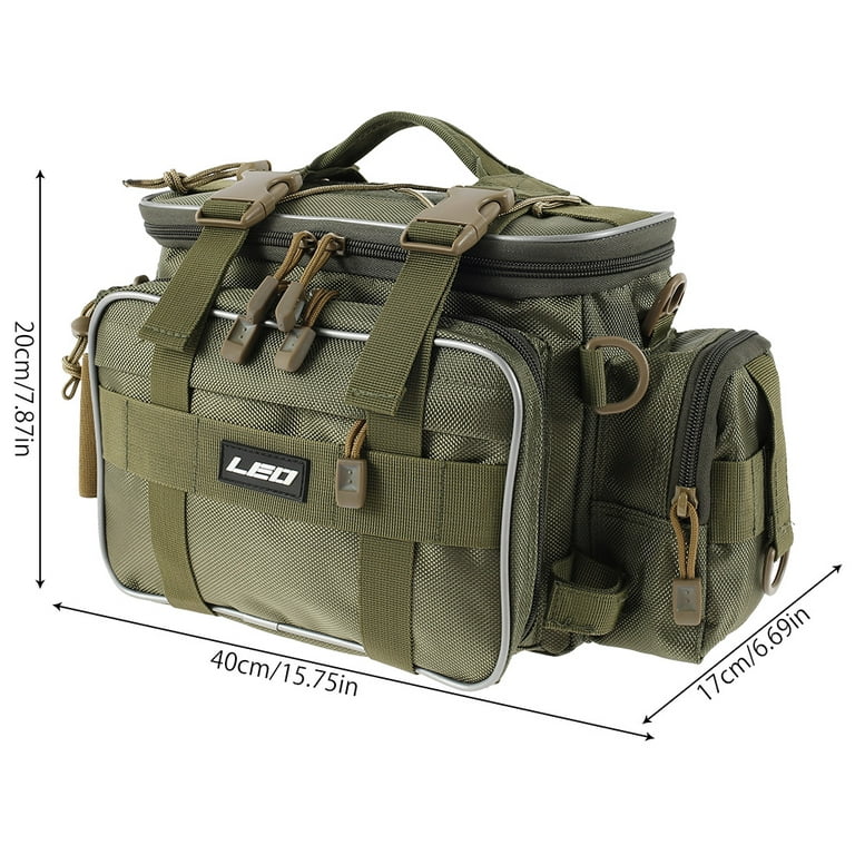Fishing Tackle Bag Waterproof Fishing Tackle Storage Bag Large Capacity  Multi-pockets Accessories Holder Lures Storage Pouch Portable Fishing Bag  for Outdoor Sea Fishing 