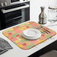 thumbnail image 3 of Pioneer Flower Floral Print Pattern Kitchen Dish Drying Mat 1 Pack, Ultra Absorbent Microfiber Drainer Mat, 16"x18", 3 of 6