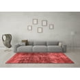 thumbnail image 3 of Ahgly Company Indoor Round Oriental Red Industrial Area Rugs, 7' Round, 3 of 4