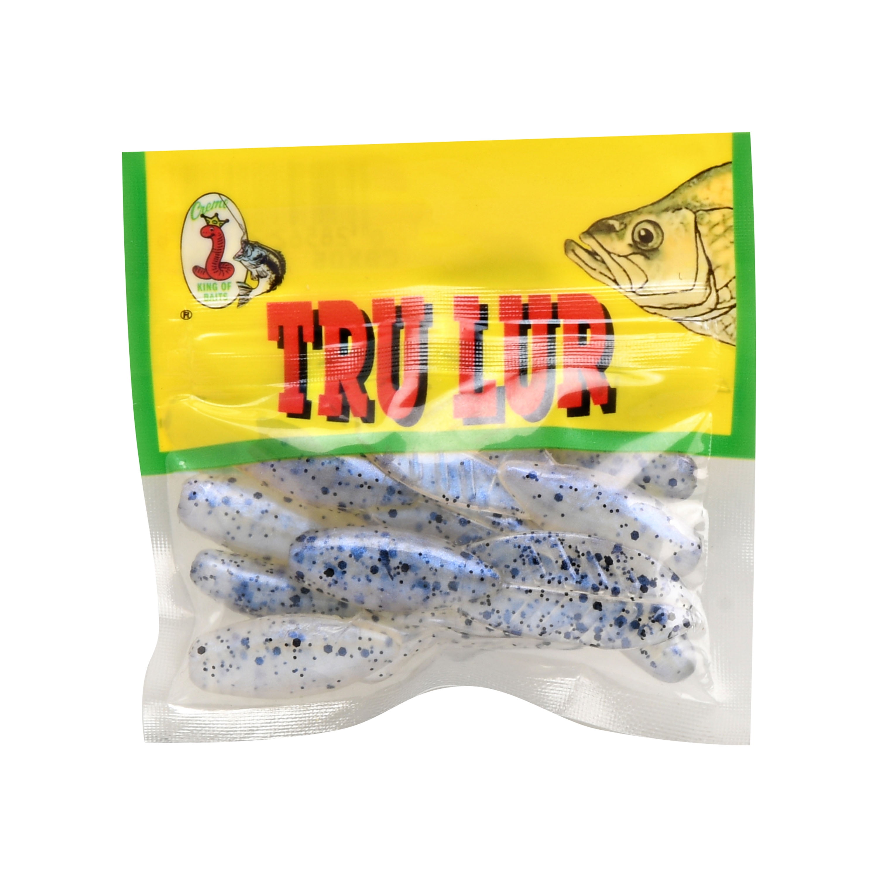 (6 pack) Creme 2" Curl Tail Grub Lure, Pearl