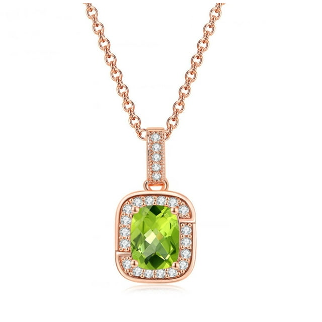 Up to 65% Off Multicolor Necklace Color Zircon Single Full Diamond, Adjuster For Crystal Necklace (Platinum Rectangle) Necklace Rings Earring Jewelry on Clearance