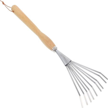 WNGZCNG Effortless durable and versatile compact nine-tooth rake - Reliable must-have tool for well-maintained yards - Efficient and portable landscaping effort - Essential for efficien