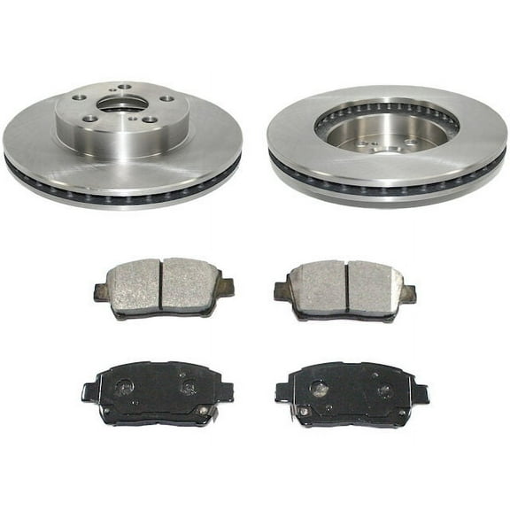Front Ceramic Brake Pads and Rotor Kit - Compatible with 2004 - 2009 Toyota Prius 2005 2006 2007 2008