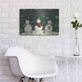 thumbnail image 5 of Luxe Metal Art 'Snowmen Trio 1 Nb' by Viv Eisner, Metal Wall Art, 24"x16", 5 of 8