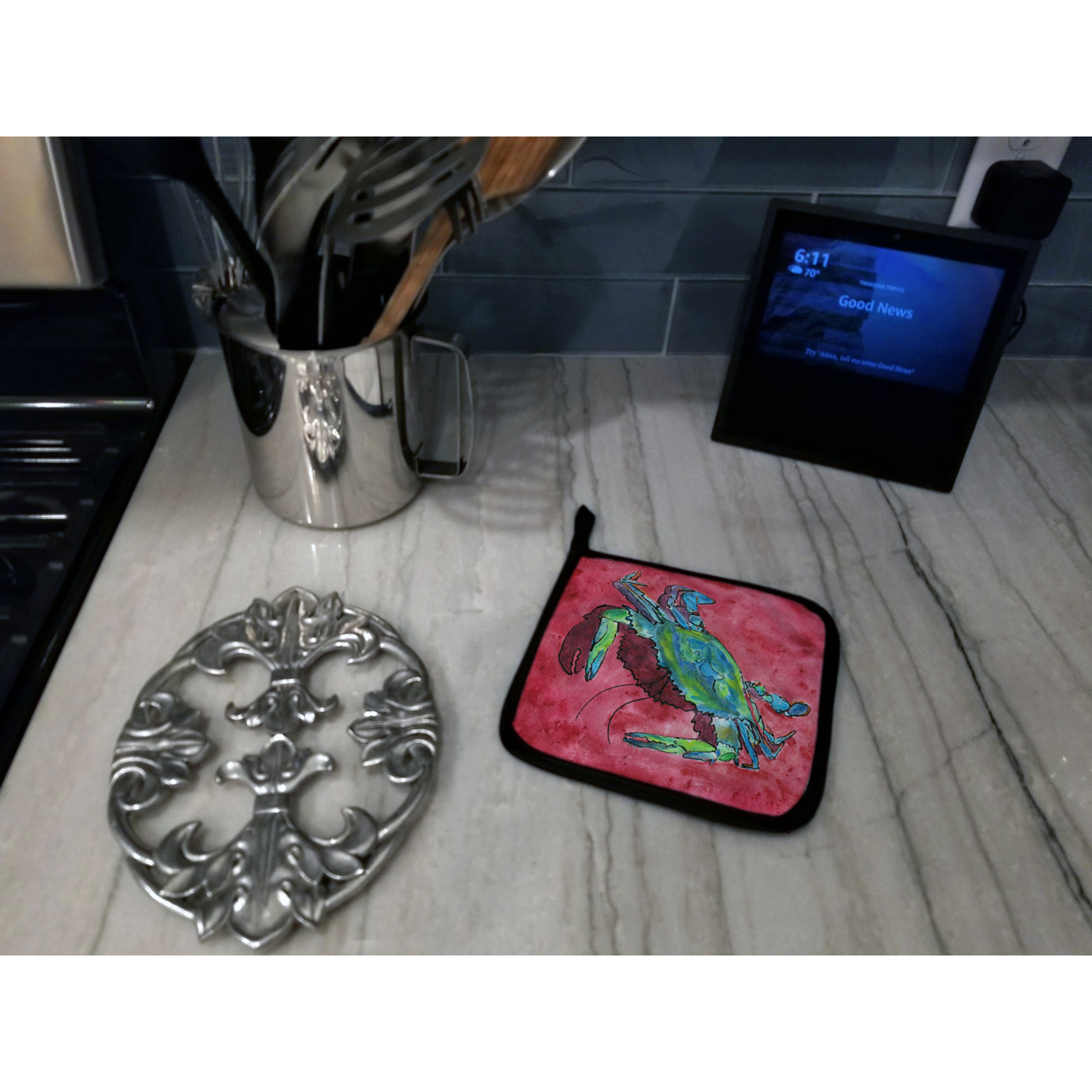 Crab Pair of Pot Holders