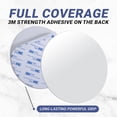 thumbnail image 4 of Sticky 3M Adhesive Anti-Fog Shaving Mirror - Peel and Stick Fogless Shower Mirror for Men - Frameless & Shatterproof Plastic Mirror - 6" Round, 4 of 8