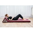 thumbnail image 3 of Leewadee Comfortable Japanese Floor Mattress - Thai Floor Bed With Triangle Cushion - Futon Mattress - XL Extra Wide Thai Massage Mat,  Blue, Kapok Filling, 3 of 8