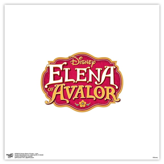 Gallery Pops Disney Elena of Avalor - Logo Wall Art, Unframed Version, 12" x 12"