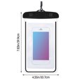 thumbnail image 4 of Leeye Waterproof Phone Pouch IPX8 Dry Bag with Lanyard, Beach Pool Waterproof Case for Phone Keys Cash, Black, 4 of 5