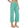 thumbnail image 1 of Pantalon Capri en Lin pour Femmes, Coton, Jambe Droite, Ample, Court, TG, 1 of 6