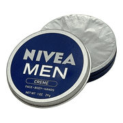 Nivea Men Creme Tin 1 oz Moisurizer for Face, Body & Hands Travel Size (1 Pack)